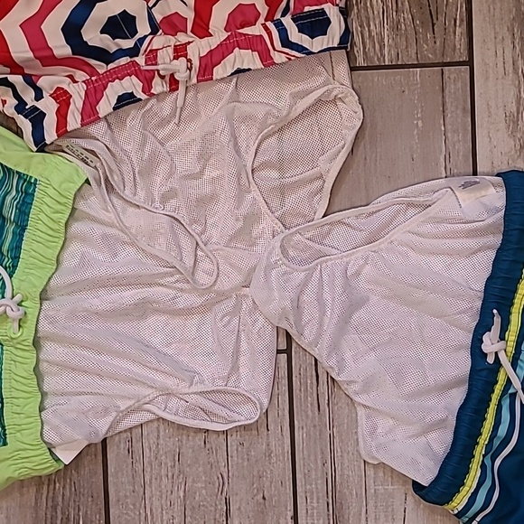 Lands End Boys Large 10/12 Colorful Swim Trunks Shorts Lot Of 3 Beach Pool Vacay - Picture 10 of 14